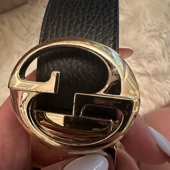 Size 80 Gucci reversible back/red leather belt - Picture 3 of 6